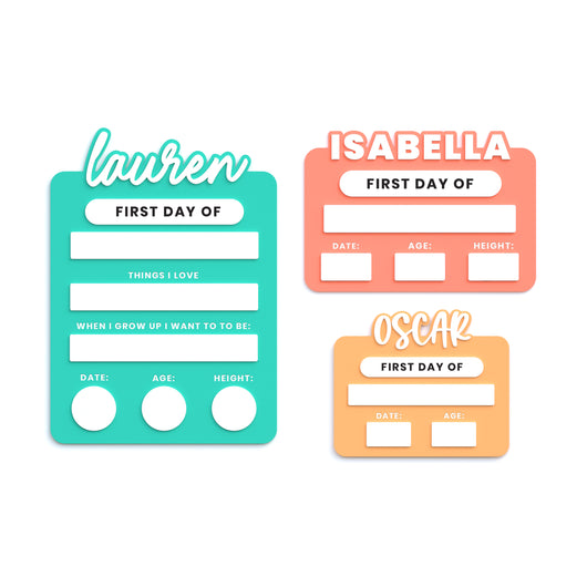 Personalized First and Last Day of School Sign