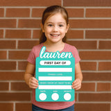 Personalized First and Last Day of School Sign
