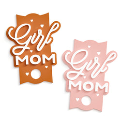 Girl Mom with Hearts, Stanley Tumbler Tag