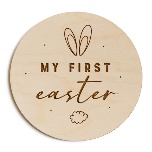 My First Easter Baby Wooden Milestone Card