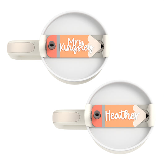 Personalized Teacher Pencil Stanley Name Tag