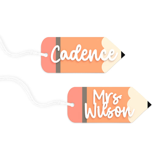 Personalized Name Pencil Gift Tag