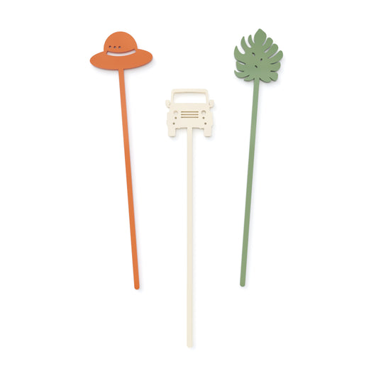 Safari Expedition Acrylic Drink Stirrers, Set of 12