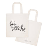 Take Deep Breaths Gym Cotton Canvas Tote Bag - The Cotton and Canvas Co.