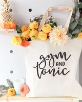 Gym and Tonic Cotton Canvas Tote Bag - The Cotton and Canvas Co.