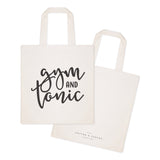 Gym and Tonic Cotton Canvas Tote Bag - The Cotton and Canvas Co.
