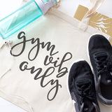 Gym Vibes Only Cotton Canvas Tote Bag - The Cotton and Canvas Co.
