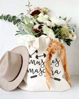 Muscles and Mascara Gym Cotton Canvas Tote Bag - The Cotton and Canvas Co.