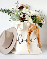 Love Cotton Canvas Tote Bag - The Cotton and Canvas Co.