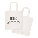 Hello Summer Cotton Canvas Tote Bag - The Cotton and Canvas Co.