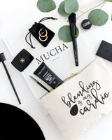 Blending is My Cardio Cotton Canvas Cosmetic Bag - The Cotton and Canvas Co.
