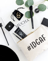 #IDGAF Cotton Canvas Cosmetic Bag - The Cotton and Canvas Co.