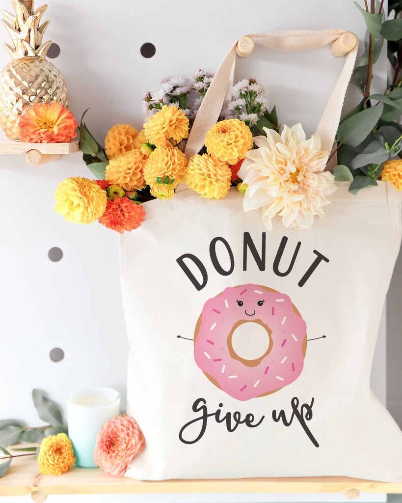 Donut Give Up Cotton Canvas Tote Bag – The Cotton & Canvas Co.