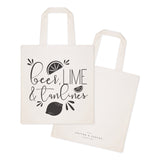 Beer, Lime and Tan Lines Cotton Canvas Tote Bag - The Cotton and Canvas Co.