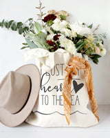 I Lost My Heart to the Sea Cotton Canvas Tote Bag - The Cotton and Canvas Co.
