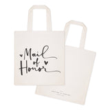 Maid of Honor Wedding Cotton Canvas Tote Bag - The Cotton and Canvas Co.