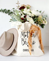 Mother of the Bride Personalized Wedding Cotton Canvas Tote Bag - The Cotton and Canvas Co.