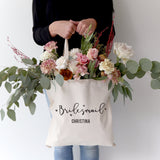 Bridesmaid Personalized Wedding Cotton Canvas Tote Bag - The Cotton and Canvas Co.