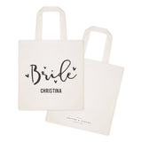 Bride Personalized  Wedding Cotton Canvas Tote Bag - The Cotton and Canvas Co.