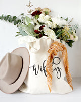 Wifey Wedding Cotton Canvas Tote Bag - The Cotton and Canvas Co.