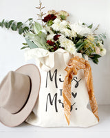 Miss to Mrs. Wedding Cotton Canvas Tote Bag - The Cotton and Canvas Co.