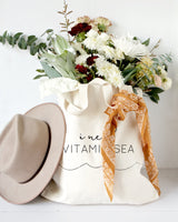 I Need Vitamin Sea Cotton Canvas Tote Bag - The Cotton and Canvas Co.