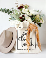 Eat, Sleep, Beach, Repeat Cotton Canvas Tote Bag - The Cotton and Canvas Co.