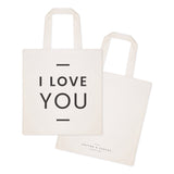 I Love You Cotton Canvas Tote Bag - The Cotton and Canvas Co.