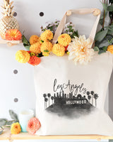 Los Angeles Cityscape Cotton Canvas Tote Bag - The Cotton and Canvas Co.