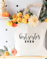 Best Sister Ever Cotton Canvas Tote Bag - The Cotton and Canvas Co.