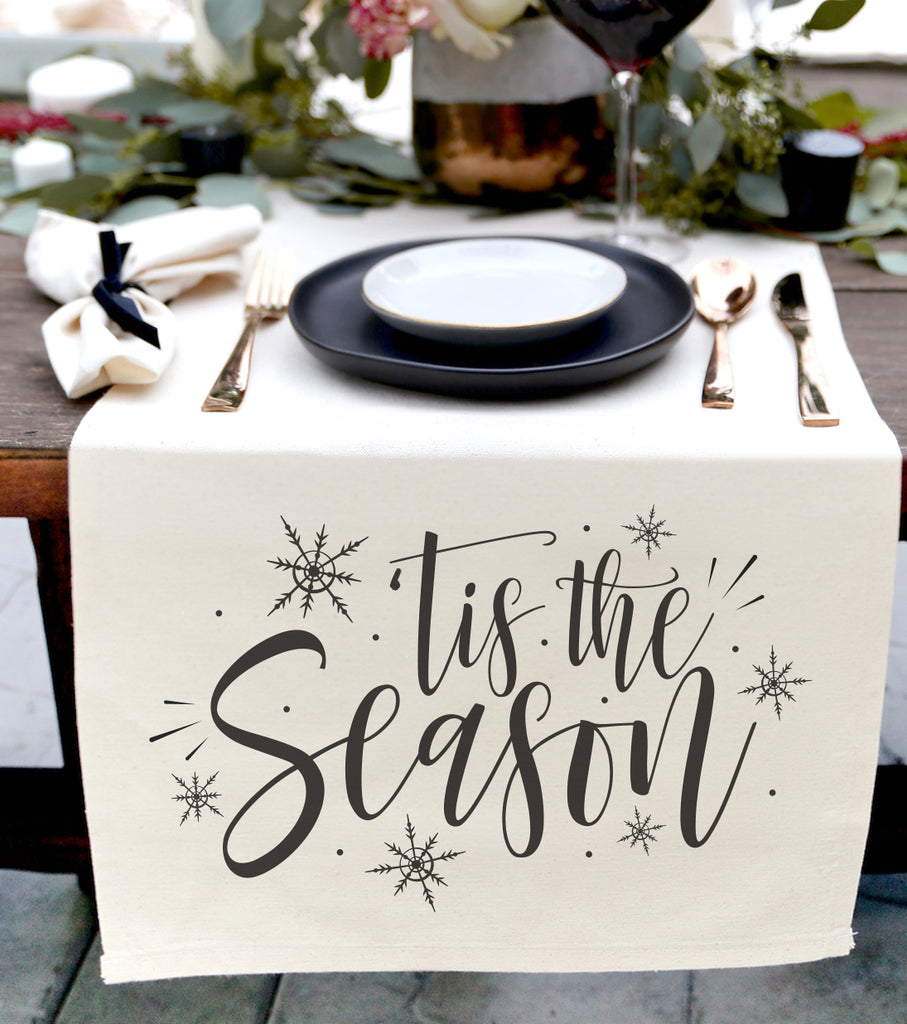 Tis the Season Cotton Canvas Table Runner The Cotton & Canvas Co.