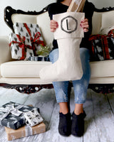 Single Monogram Christmas Stocking - The Cotton and Canvas Co.