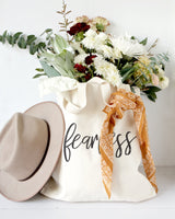 Fearless Gym Cotton Canvas Tote Bag - The Cotton and Canvas Co.