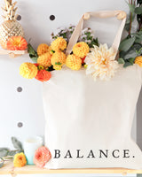Balance Gym Cotton Canvas Tote Bag - The Cotton and Canvas Co.