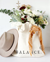 Balance Gym Cotton Canvas Tote Bag - The Cotton and Canvas Co.