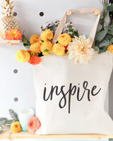 Inspire Gym Cotton Canvas Tote Bag - The Cotton and Canvas Co.