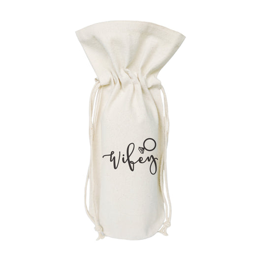 Wifey Cotton Canvas Wine Bag - The Cotton and Canvas Co.