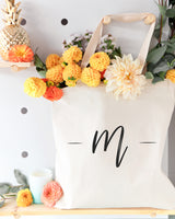 Personalized Handwritten Monogram Cotton Canvas Tote Bag - The Cotton and Canvas Co.