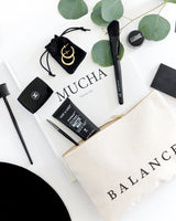 Balance Cotton Canvas Cosmetic Bag - The Cotton and Canvas Co.