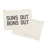 Sun's Out Buns Out Cotton Canvas Cosmetic Bag - The Cotton and Canvas Co.