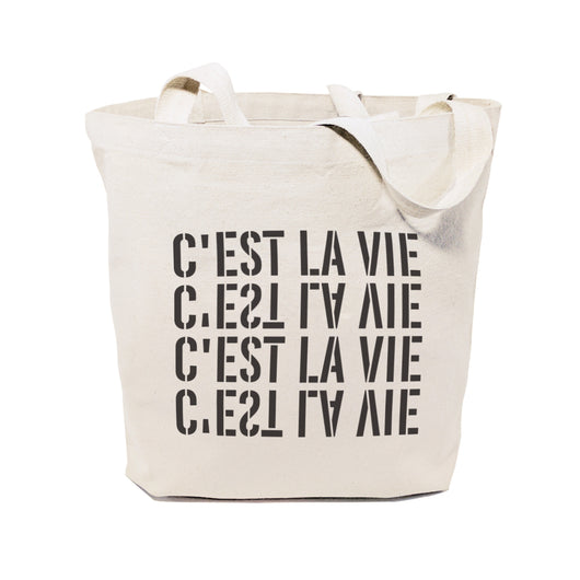 C'est La Vie Cotton Canvas Tote Bag - The Cotton and Canvas Co.