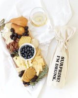 Surprise, I'm Drunk! Cotton Canvas Wine Bag - The Cotton and Canvas Co.