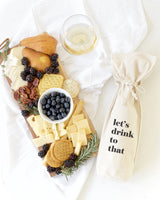 Let's Drink to That Cotton Canvas Wine Bag - The Cotton and Canvas Co.