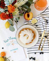 Personalized Give Thanks Kitchen Tea Towel - The Cotton and Canvas Co.