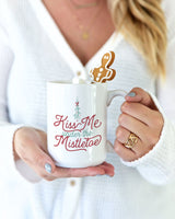 Kiss Me Under the Mistletoe Coffee Mug - The Cotton and Canvas Co.