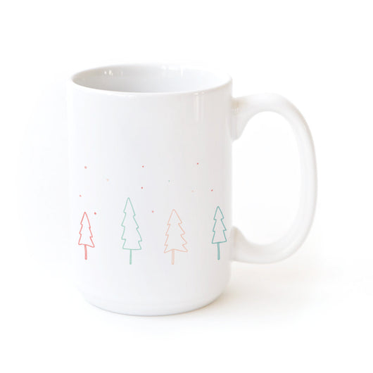 Mini Christmas Trees Coffee Mug - The Cotton and Canvas Co.