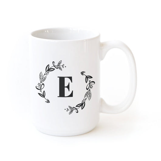 Botanical Monogram Personalized Coffee Mug - The Cotton and Canvas Co.