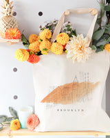 Brooklyn Cityscape Cotton Canvas Tote Bag - The Cotton and Canvas Co.