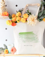 Denver Cityscape Cotton Canvas Tote Bag - The Cotton and Canvas Co.