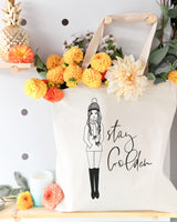 Stay Golden Cotton Canvas Tote Bag - The Cotton and Canvas Co.